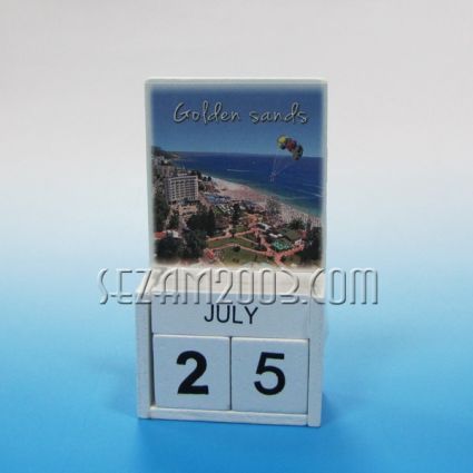 Calendar from wood - Golden Sands