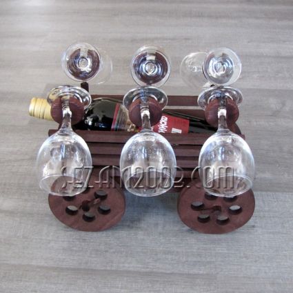 wooden wine rack