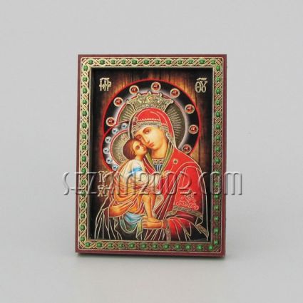 Icon three-layer of MDF - wall / table - Mother of God "Tenderness"
