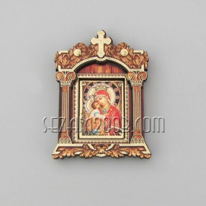 Icon two-layer of mdf + magnet - Mother of God "Tenderness"