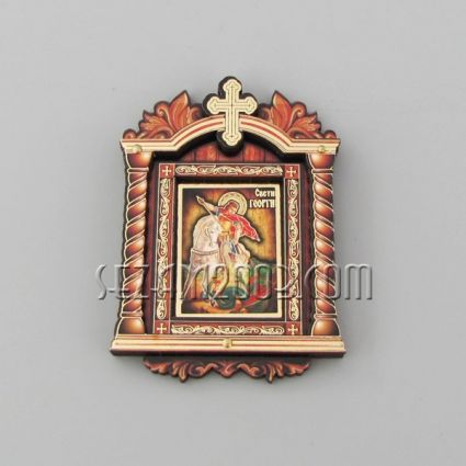 Icon two-layer of mdf + magnet - St. George