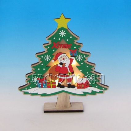 Christmas tree decoration with MDF and lights 