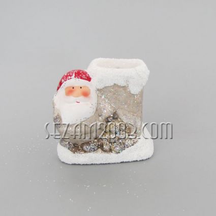 ceramic Christmas candlestick