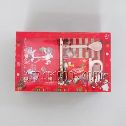 Christmas cup + travel bag + ceramic spoon in a luxury Christmas package 