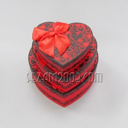 Luxury cardboard gift boxes 3 pcs. decorated