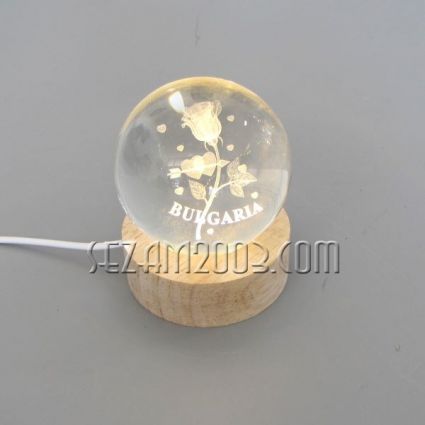 Glass ball with a laser image
