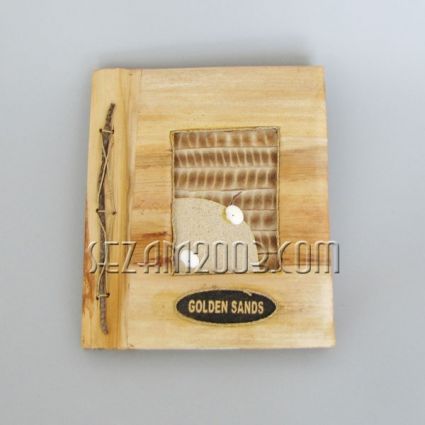 Photo album- 10 sheets of eco-materials with the inscription from sand
