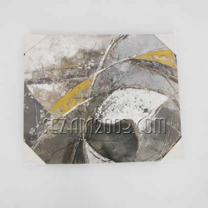 Oil painting on canvas wooden frame -50% print+50% handmade - ABSTRACT