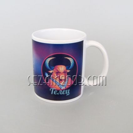 Porcelain cup with zodiac sign - TAURUS