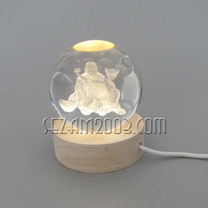 Glass ball with a laser image
