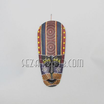 Wood carving wall mask with DOTS 2