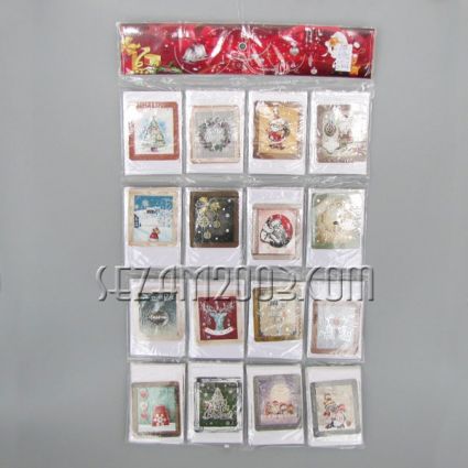 Display board with Christmas cards + envelope