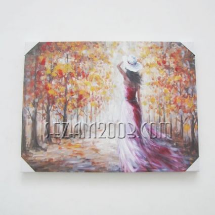 Oil painting on canvas wooden frame -50% print+50% handmade - LANDSCAPE