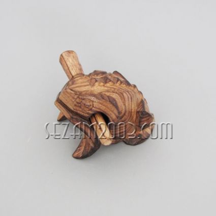 Musical wooden frog