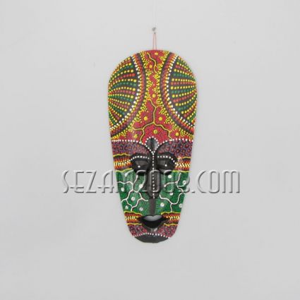 Wood carving wall mask with DOTS 1