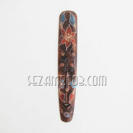 Decorated wooden wall mask