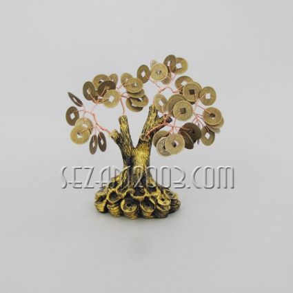 Tree resin with metal coins