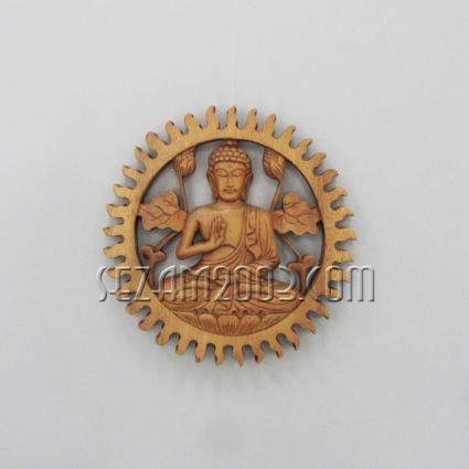Wall panel with wood carving - BUDDHA