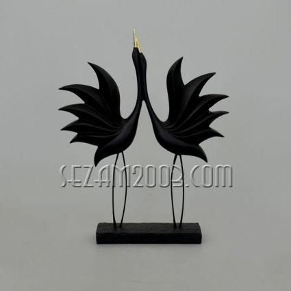 Herons couple - polyresin art figure