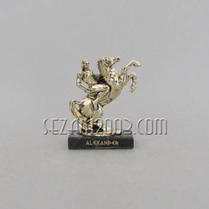 Alexander the Great - metal figurine silver/gold