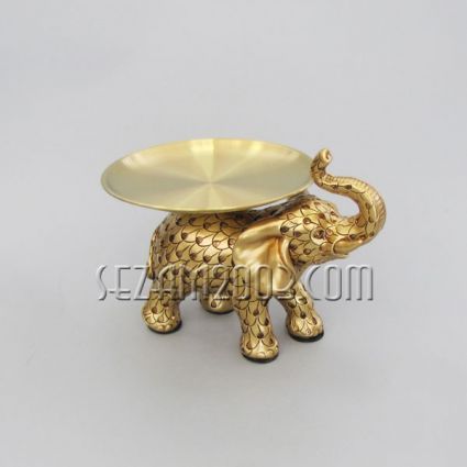 "Elephant" Key Holder – resin + metal tray