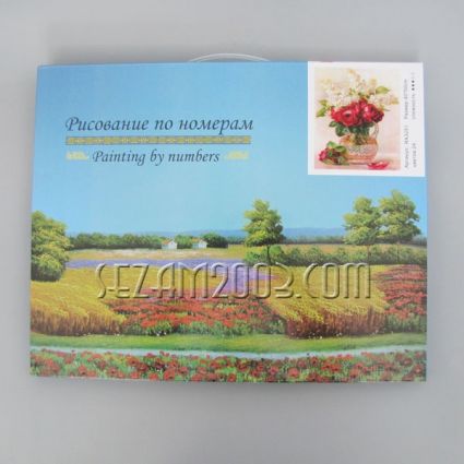 Картина - рисуване по номера - цветя