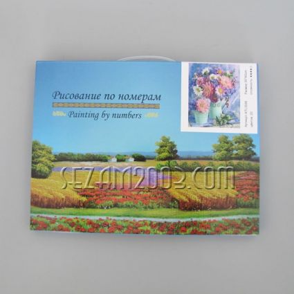 Картина - рисуване по номера - цветя