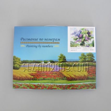 Картина - рисуване по номера - цветя
