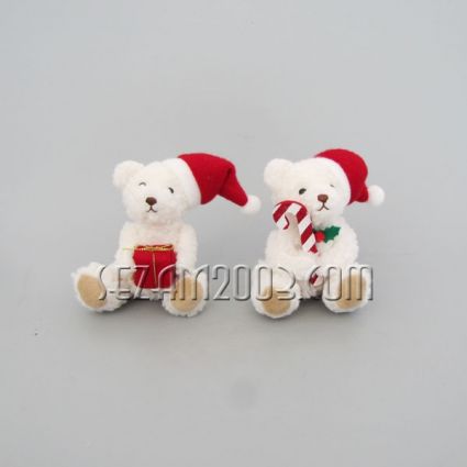 Christmas Teddy Bear – textile tabletop figurine