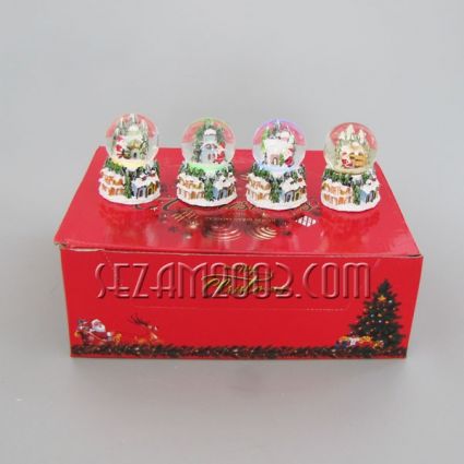 Christmas snow globe with lights – resin decoration