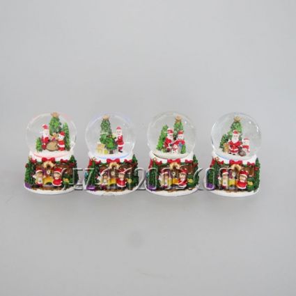 Christmas snow globe + lights
